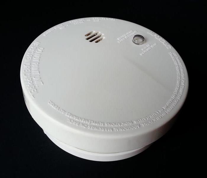 round, white, smoke detector